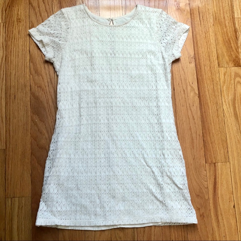 Abercrombie White Lace Shift Dress